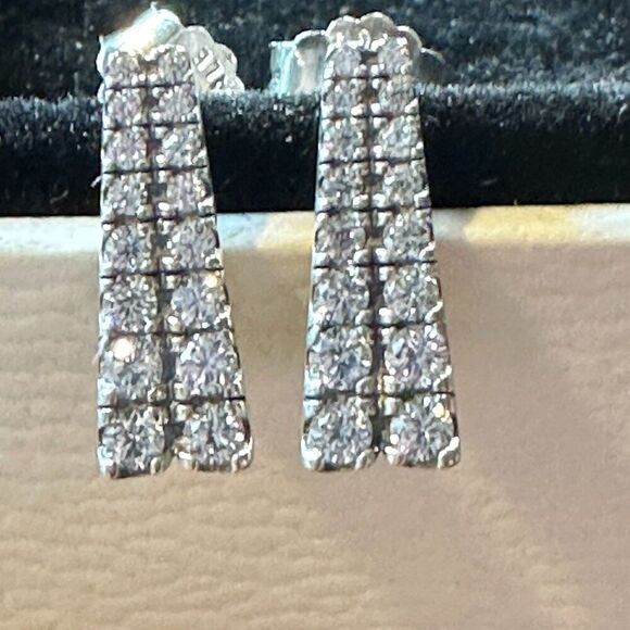 Authentic Pandora Sparkling CZ Shooting Stars Dangle Earrings #296351CZ Retired - Picture 1 of 5